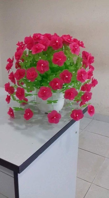 Hoa Lụa Cánh Tròn 84 Bông