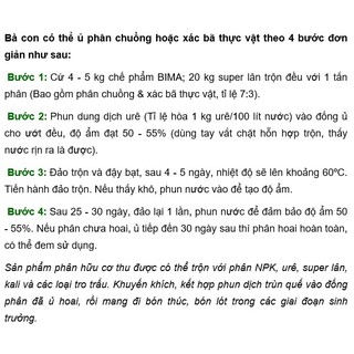Bán Phân Hữu Cơ-Chế phẩm sinh học Bima (Trichoderma) chất lượng.