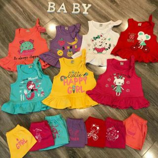 Combo 7 bộ ba lỗ nơ cho bé gái