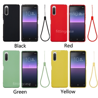 Ốp điện thoại Silicon dẻo chống sốc màu trơn đơn giản cho Sony Xperia 1 Ii/10 Ii/5 Pro/5 Plus/Xperia10/Xperia5