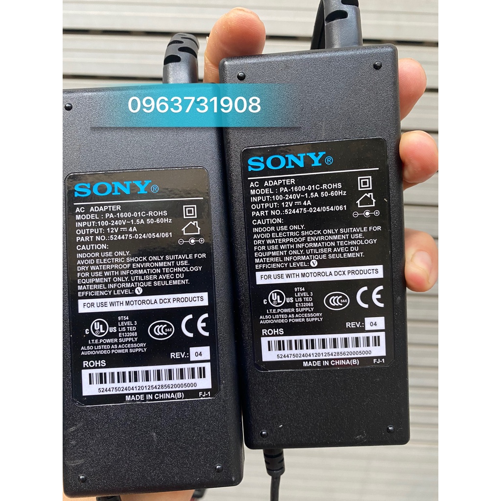 Bộ nguồn 12V 4A Sony bảo hành 12 tháng