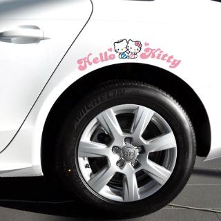 1 Cặp Sticker Hello Kitty Dán Bánh Xe Hơi