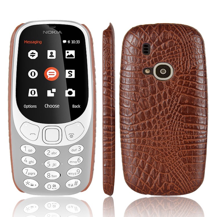 Ốp điện thoại da PU họa tiết vân cá sấu cho Nokia 3310