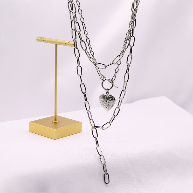 Vòng cổ Nhiều Lớp Mặt Hình Trái Tim Thời Trang 2022