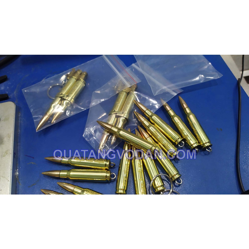 Móc khóa vỏ đạn M60 - Loại 1 bóng đẹp  | QUÀ TẶNG VỎ ĐẠN