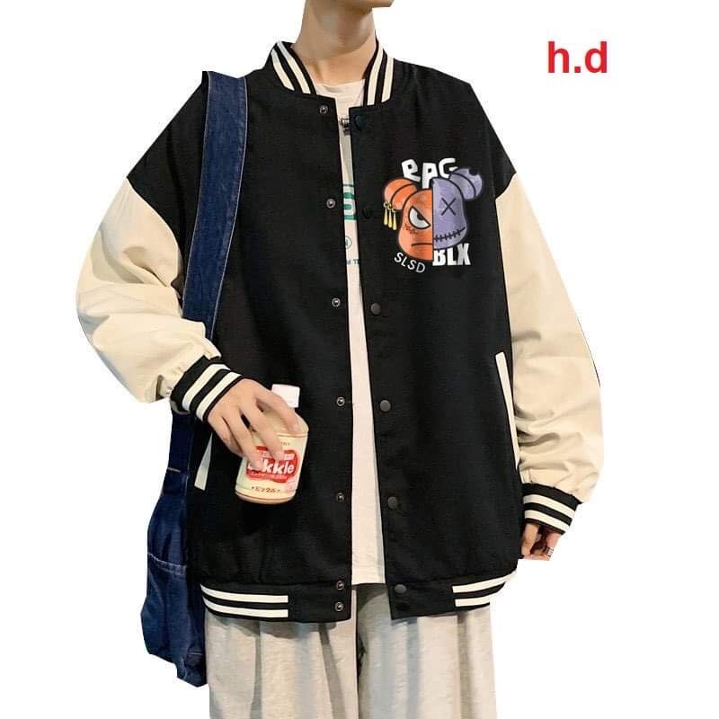 Áo khoác  jacket LSChất gió vs nỉ mềm ấm ápfreesize 50kgphong cách hàn quốc nam nữ unisex