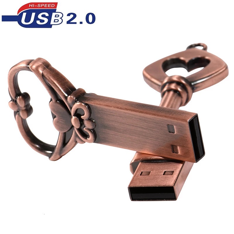 Usb Dung Lượng 4gb 16gb 32gb 64gb Hình Chìa Khóa Trái Tim