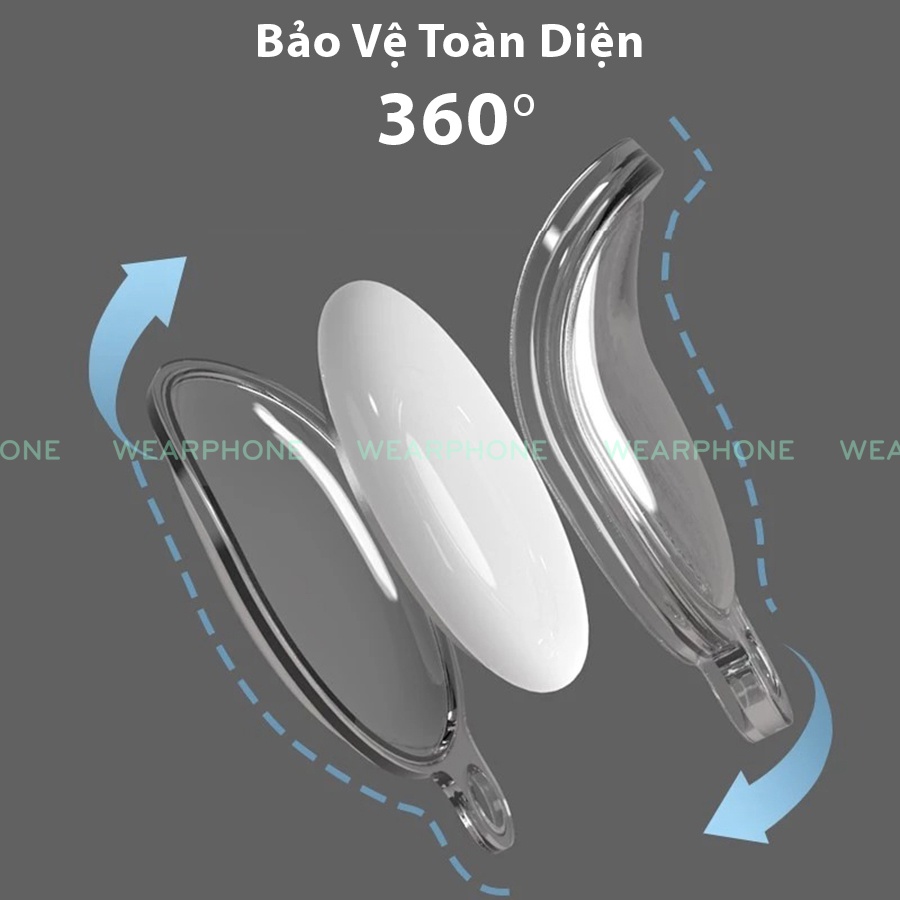 Dây đeo Airtag Móc khoá Air tag Silicon trong suốt bao full airtag bảo vệ thiết bị chống va đập Wearphone