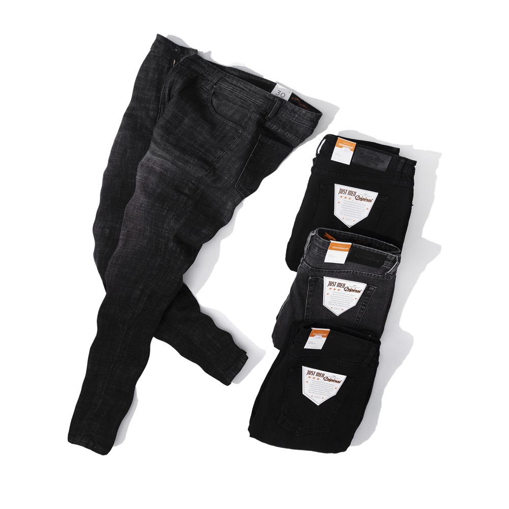 [Mã LT50 giảm 50k đơn 250k] Quần Jeans Nam Dài Just Men Màu Đen Form Slim Fit | BigBuy360 - bigbuy360.vn