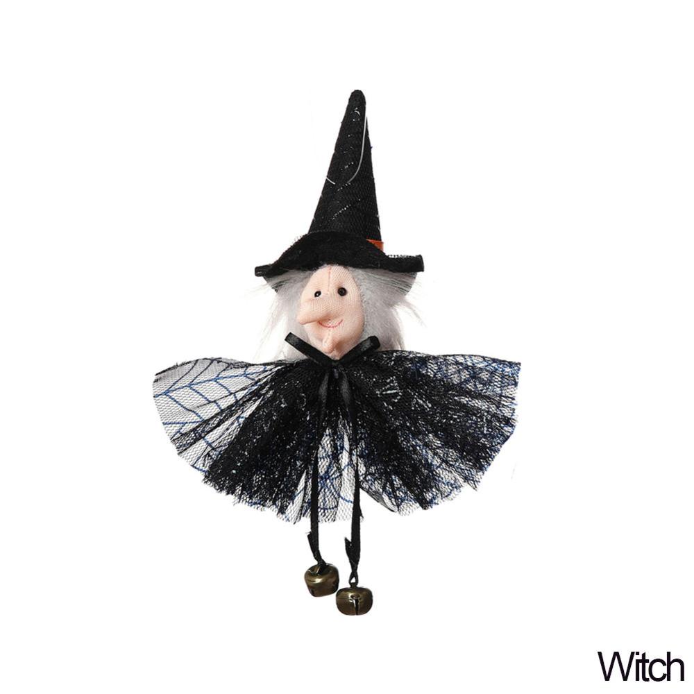 Chuông Đồ Chơi Nhồi Bông Hình Phù Thủy Màu Đen L1X5 Trang Trí Tiệc Halloween