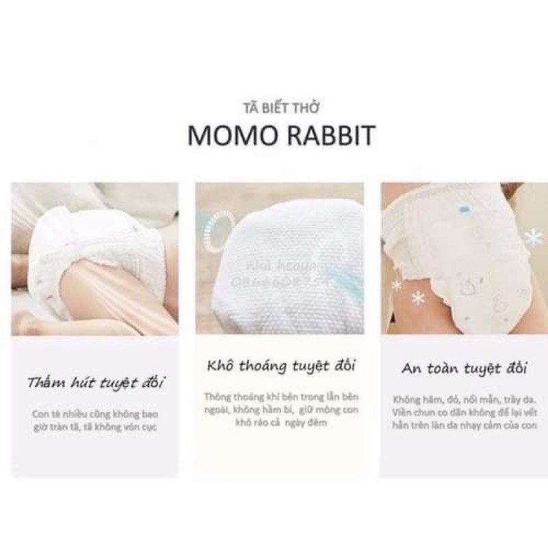 Bỉm dán/quần Momo Rabbit nội địa HÀN Quốc s36/M32/L40/xl36/L28/xl22/xxl18