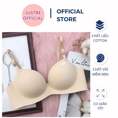 Áo lót nữ, áo ngực nữ su Lông Vũ, không gọng, đệm dày bàn tay nâng ngực chống xệ - Justbe | BigBuy360 - bigbuy360.vn