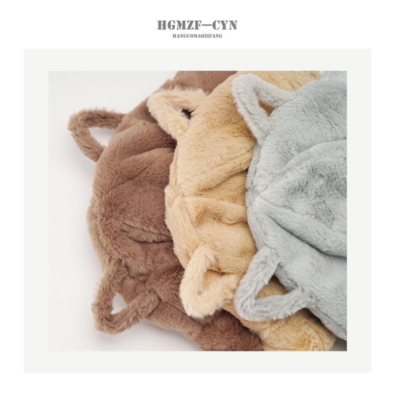 Cute Korean style soft cat-ear hat for women
