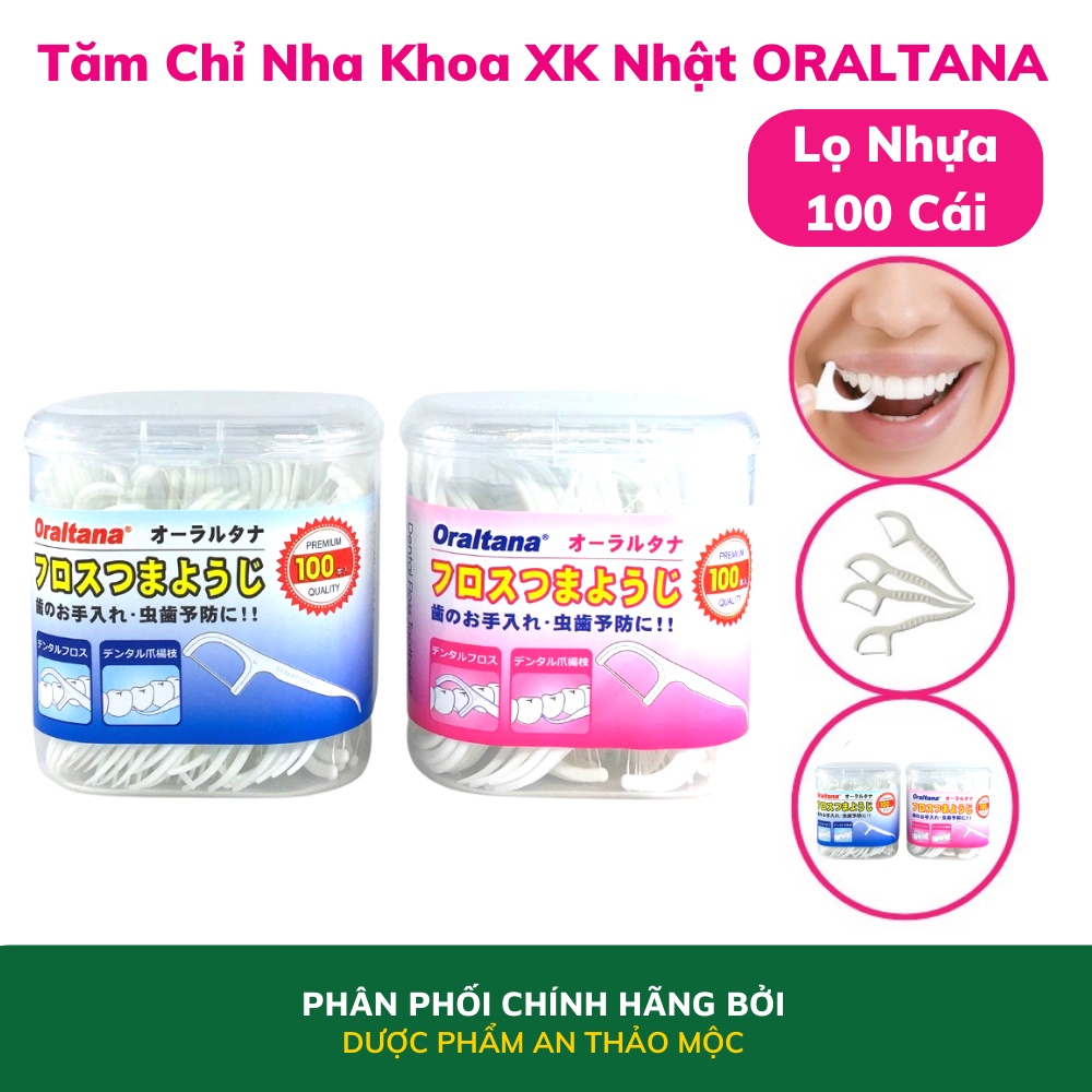 Tăm chỉ nha khoa XK Nhật Tanaphar Oraltana xỉa răng chăm sóc làm sạch răng tiện lợi loại bỏ mảng bám hiệu quả