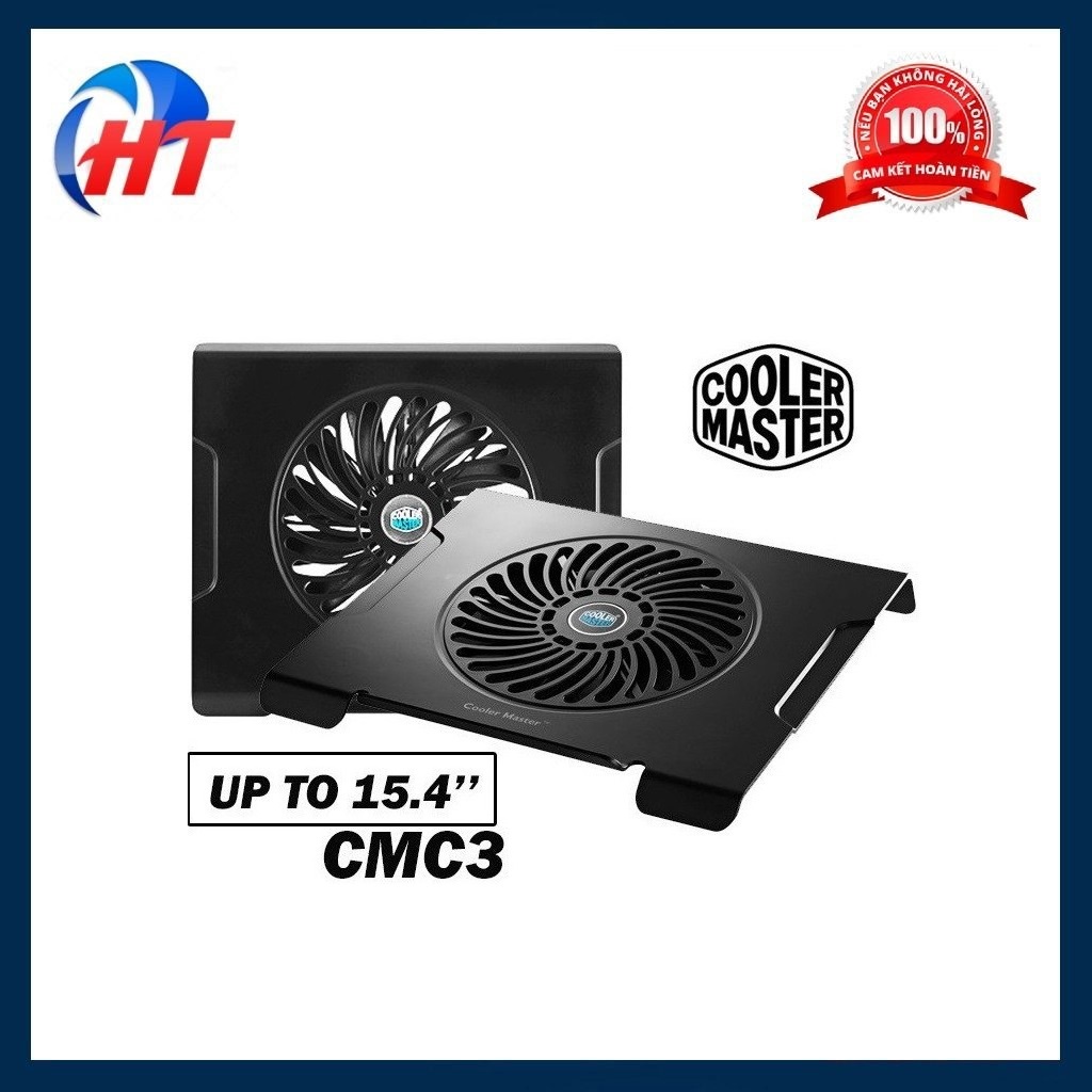 Đế Quạt Tản Nhiệt Laptop Cooler Master CMC3 Hỗ Trợ Laptop 14inch Đến 15inch