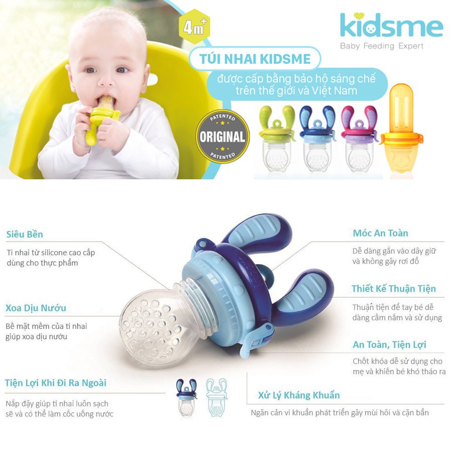 Kidsme - Túi nhai chống hóc cho bé 6M+ và 9M+