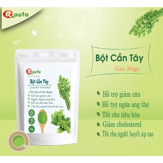 Bột Cần Tây Hữu Cơ Sấy Lạnh Nguyên Chất Uy Tín Rauta gói 50G [NSX T12/2021]