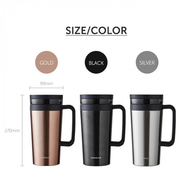 Ly Giữ Nhiệt Lock&Lock Coffee Filter Mug LHC4197 [580ML] Có Lọc inox Pha Cà Phê, Trà