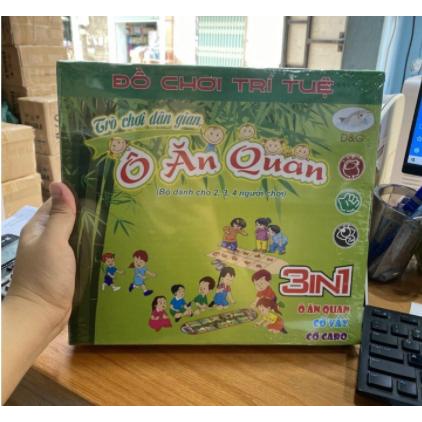 Đồ Chơi Trí Tuệ 3 in 1 - Ô Ăn Quan - Cờ Vây - Cờ Caro - Trò Chơi Dân Gian