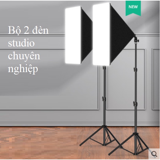 Bộ 2 Đèn Softbox 55W HL Lighting, Đèn Studio Quay Phim Chụp Ảnh, Combo Đèn Studio Giá Rẻ