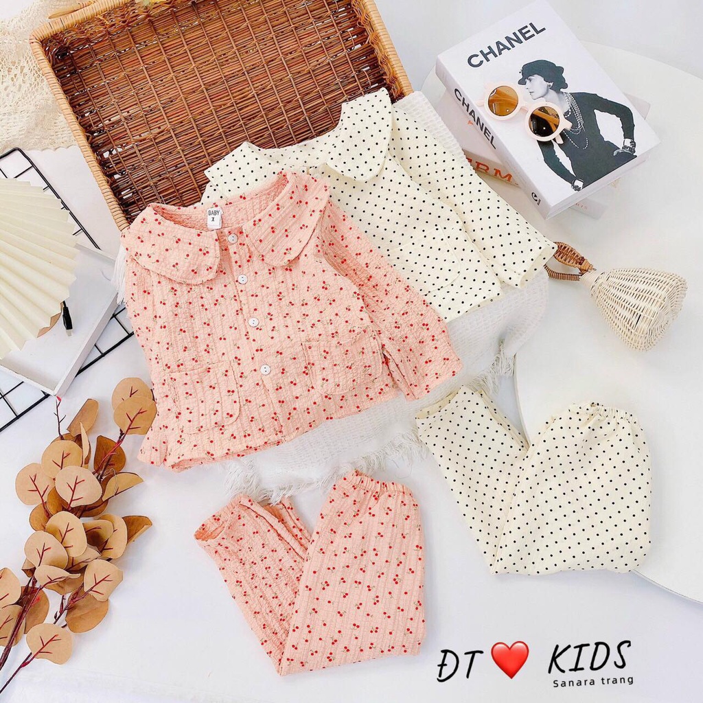 Bộ Thu Đông Cho Bé Gái - Trending Kids - Bộ Ngủ Chất Đũi Xốp Giữ Nhiệt Siêu Tốt, Hoạ Tiết Xinh Hết Nấc