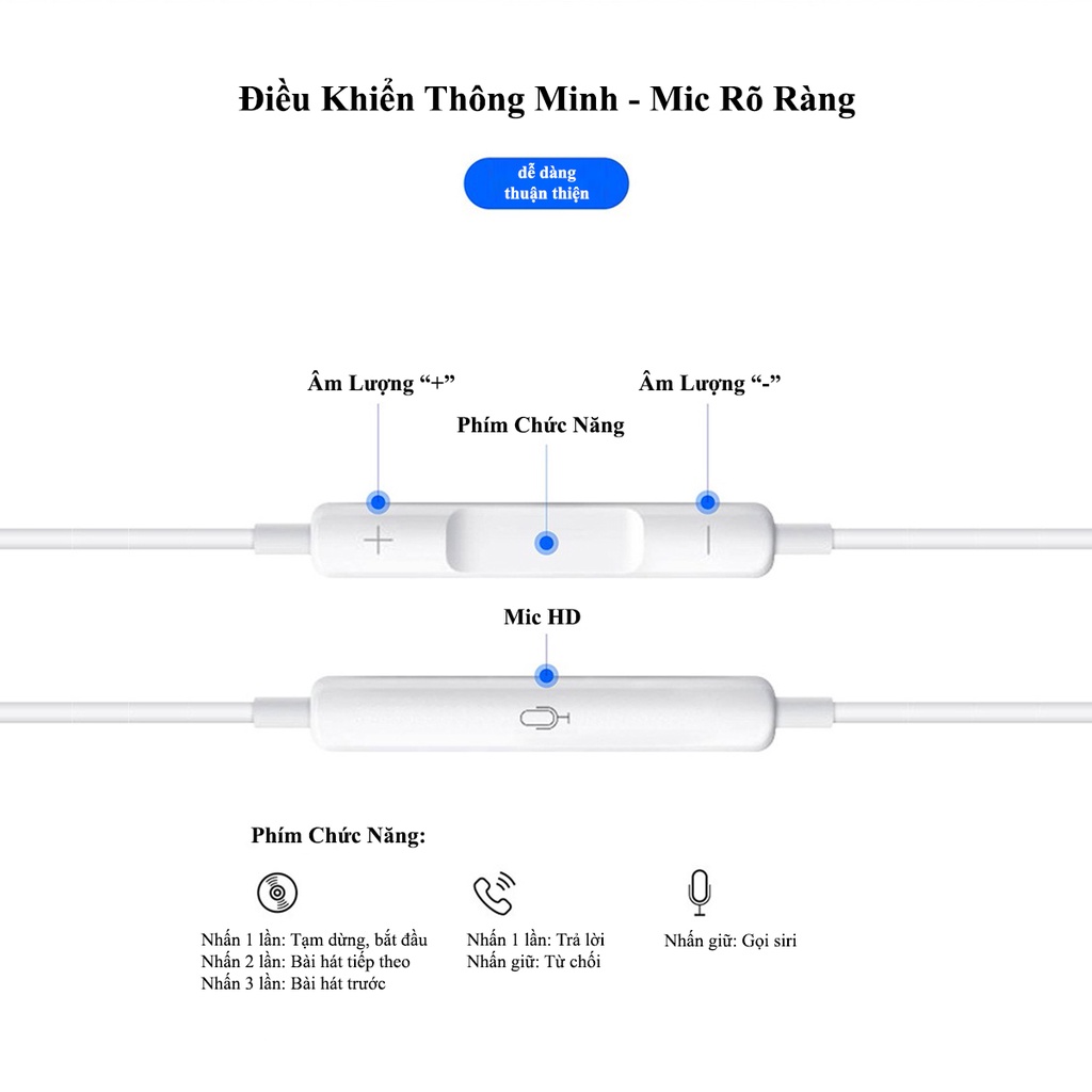 Tai Nghe Hoco M1 âm thanh siêu chất phù hợp với tất cả các máy giắc 3.5