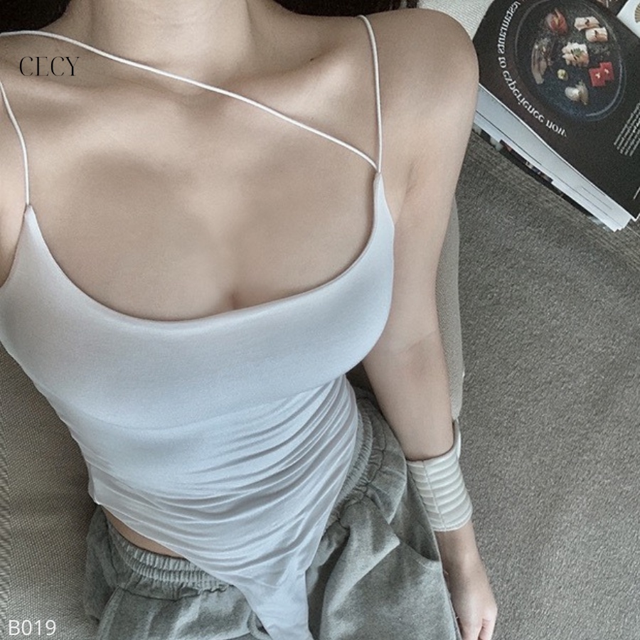 Áo Bodysuit dây bún sexy cotton, áo 2 dây, áo 3 dây, áo thun liền thân ôm sát body quyến rũ B019 | BigBuy360 - bigbuy360.vn
