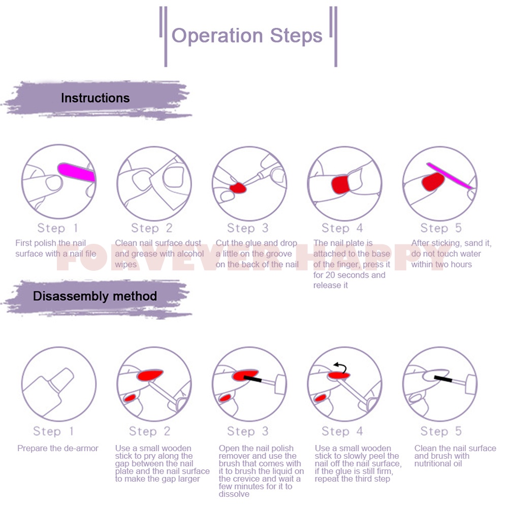 Set 24 Móng Tay Giả 3D Đính Đá Nhân Tạo Thời Trang Dành Cho Nữ