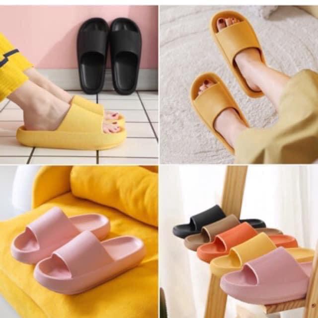 Dép thông hơi ulzzang bánh mì độn đế siêu nhẹ chống trượt cao 4cm siêu êm