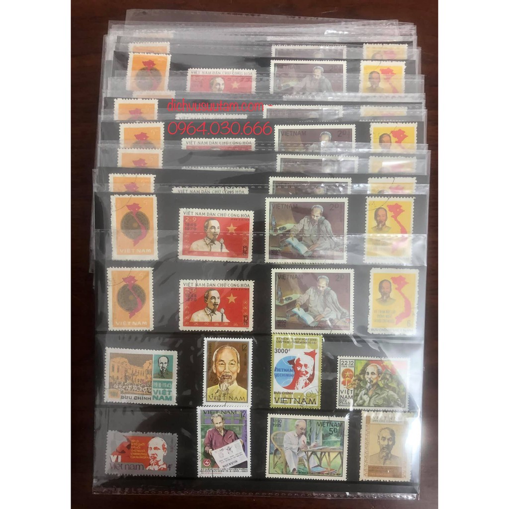 Bìa Tem Bác Hồ 12 Con Tem Khác Nhau Sưu Tầm