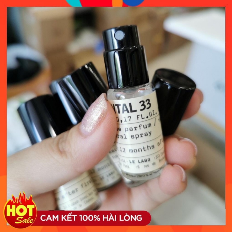 Combo Nước Hoa mini 4 chai Le Labo 22,13,33, 29 Dung tích 5ml Cực Sang