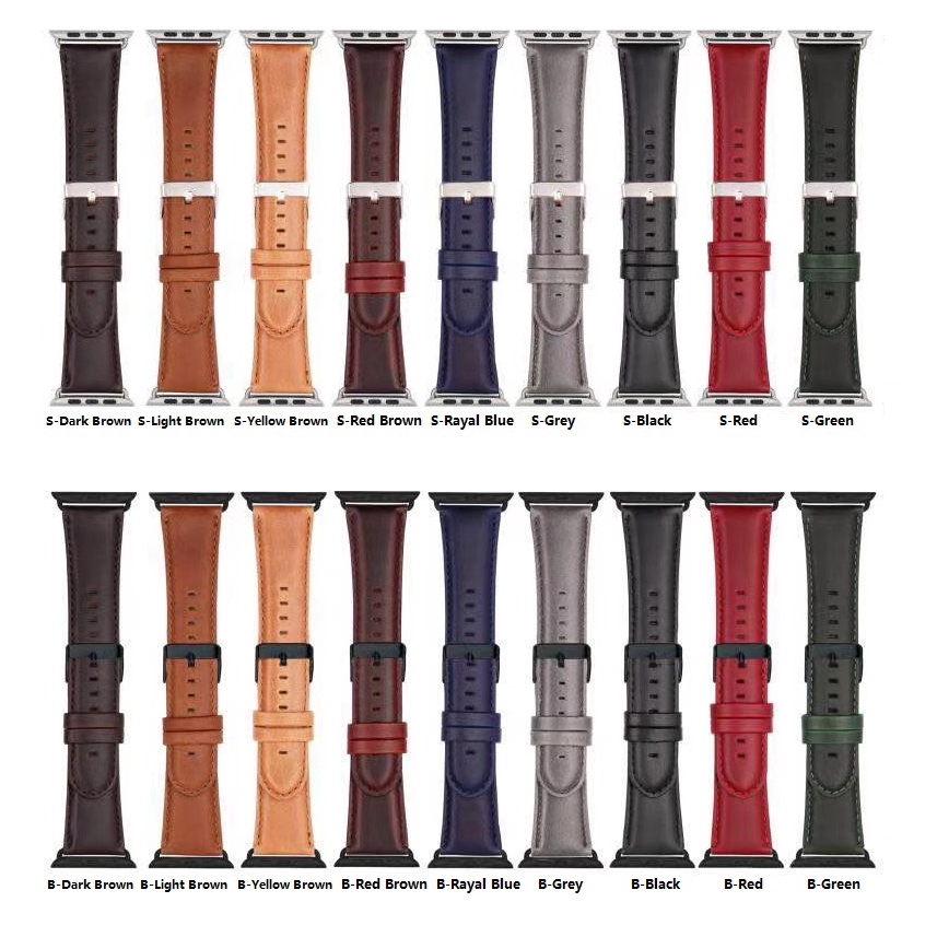 【Apple Watch Strap】Apple Watch series 6 se 5 4 3 2 1 Leather Strap Apple Watch Crazy Horse Leather Band for Apple watch 38mm 40mm 44mm 42mm