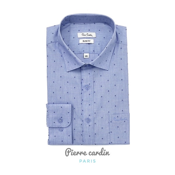 Áo sơ mi nam dài tay họa tiết pierre cardin Hàn Quốc
