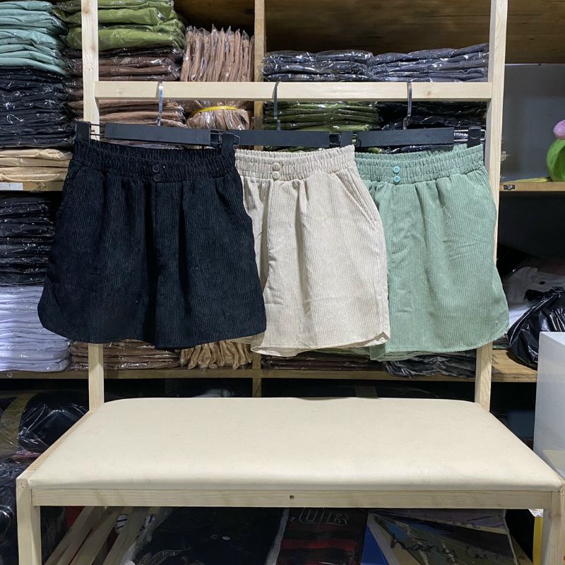 XPstore Quần short nhung tăm ullizang 3 màu (Ảnh thật)