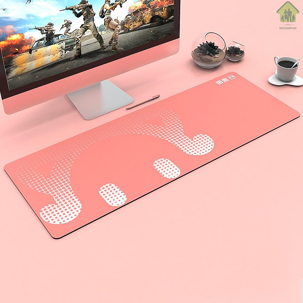 XM DaiDai STP006 Ultra-large Size Thickened Gaming Office Mouse Pad Anti-slip Wear-resistant Desk Pad Smooth Movement 800*300mm Pink