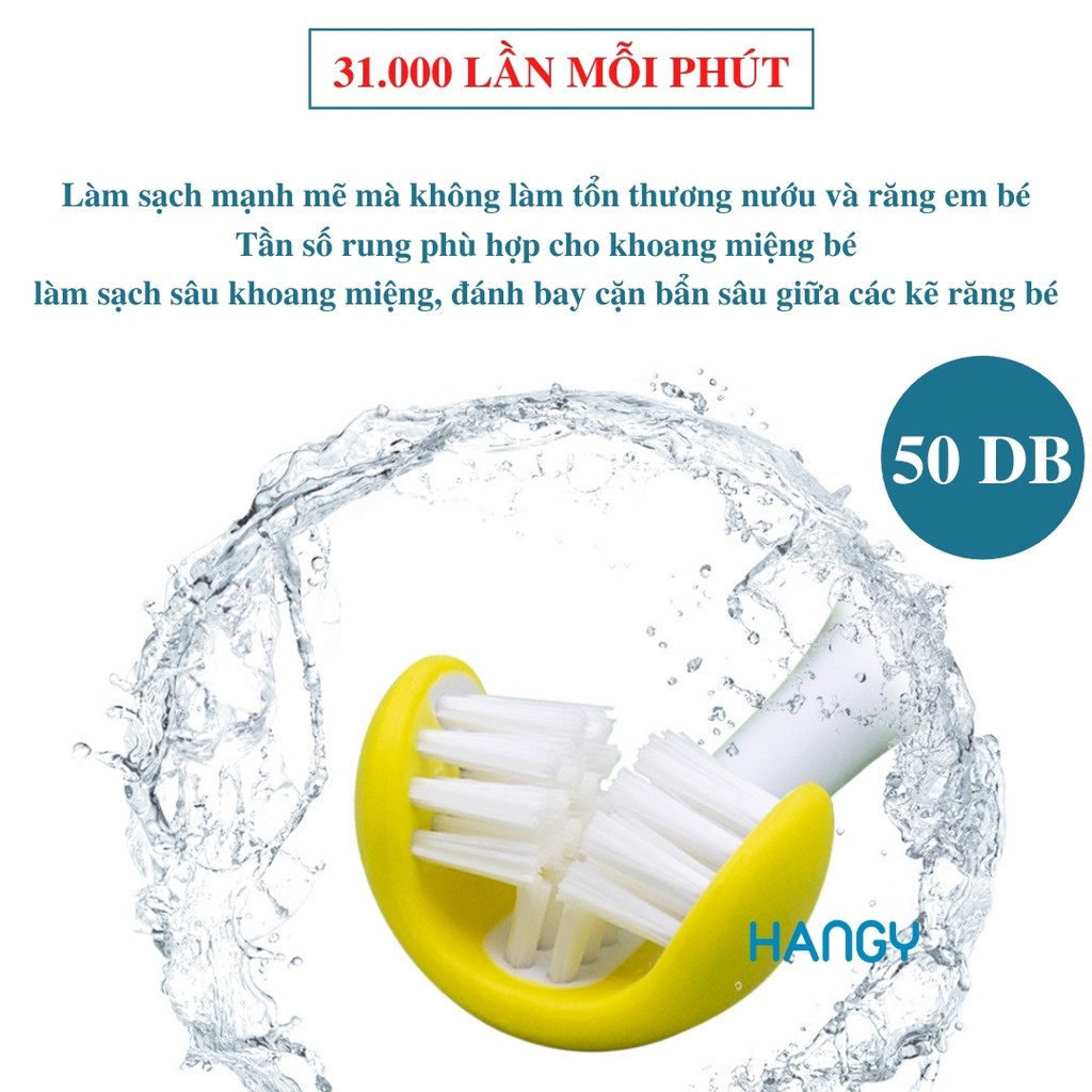 Bàn chải điện đánh răng 3D LEYUYO dành cho trẻ em nhập khẩu HANGY