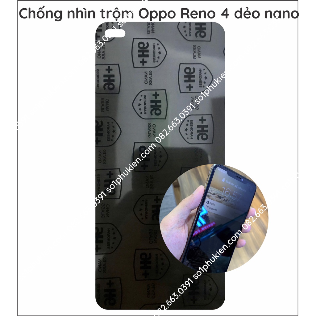 Dán cường lực Nano dẻo chống nhìn trộm cho Oppo Reno 2 / Reno 2F / Reno 2Z / Reno 4