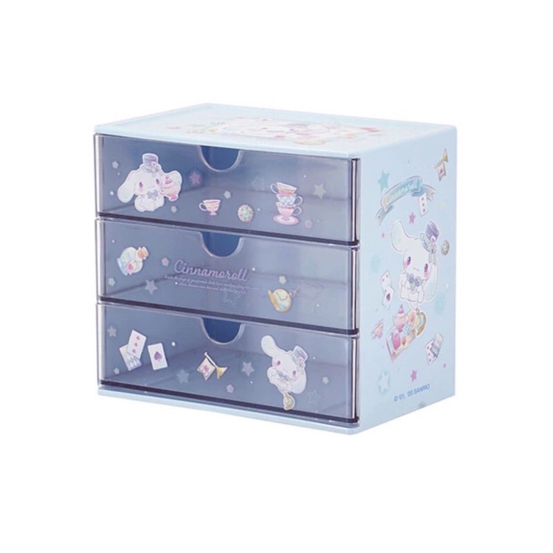 [Ảnh Thật]Tủ nhựa đựng đồ để bàn Sanrio Cinnamoroll Pompompurin My Melody - BST Sanrio Miniso