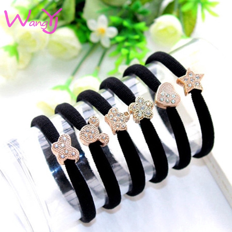 Dây Buộc Tóc Đính Đá Xinh Xắn Cho Nữ