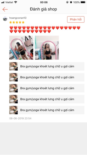 Bra gym/yoga khoét lưng chữ u gợi cảm