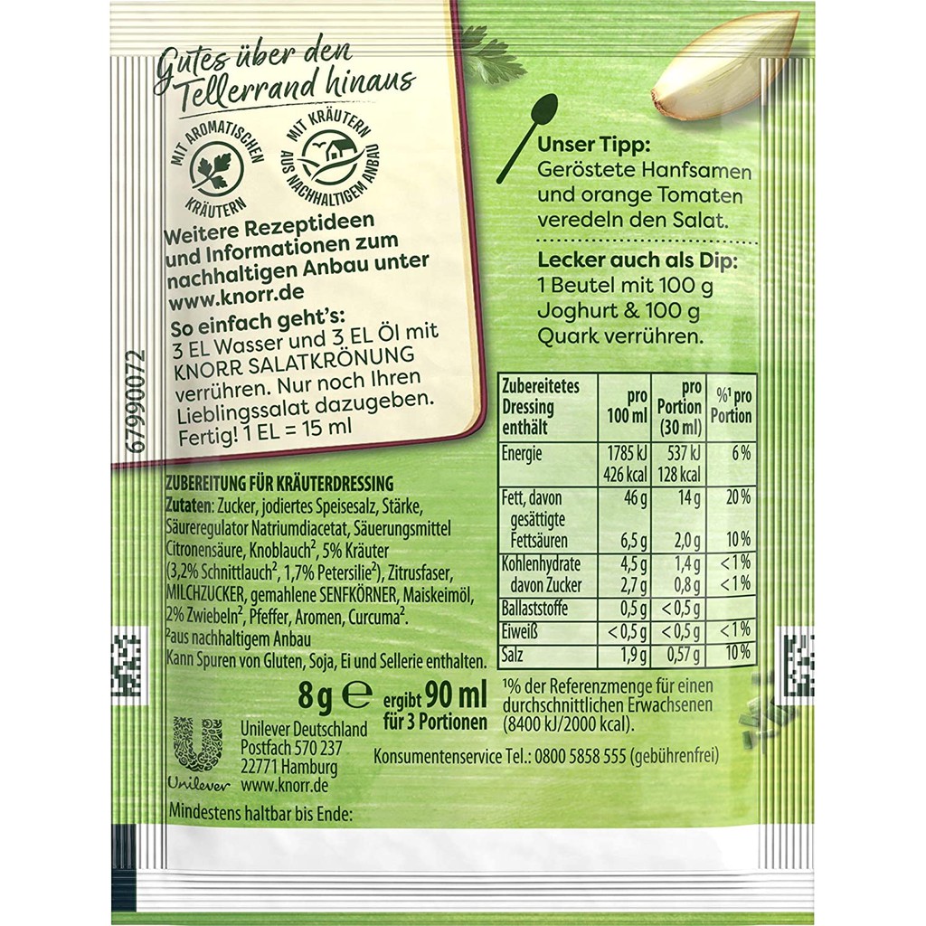 GIA VỊ TRỘN Salad KNORR siêu ngon, set 5 gói