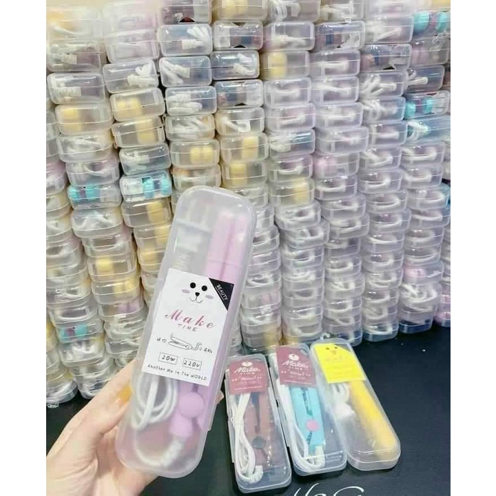 Máy là tóc mini cute kèm hộp nhựa-Máy duỗi là tóc mini hình cute