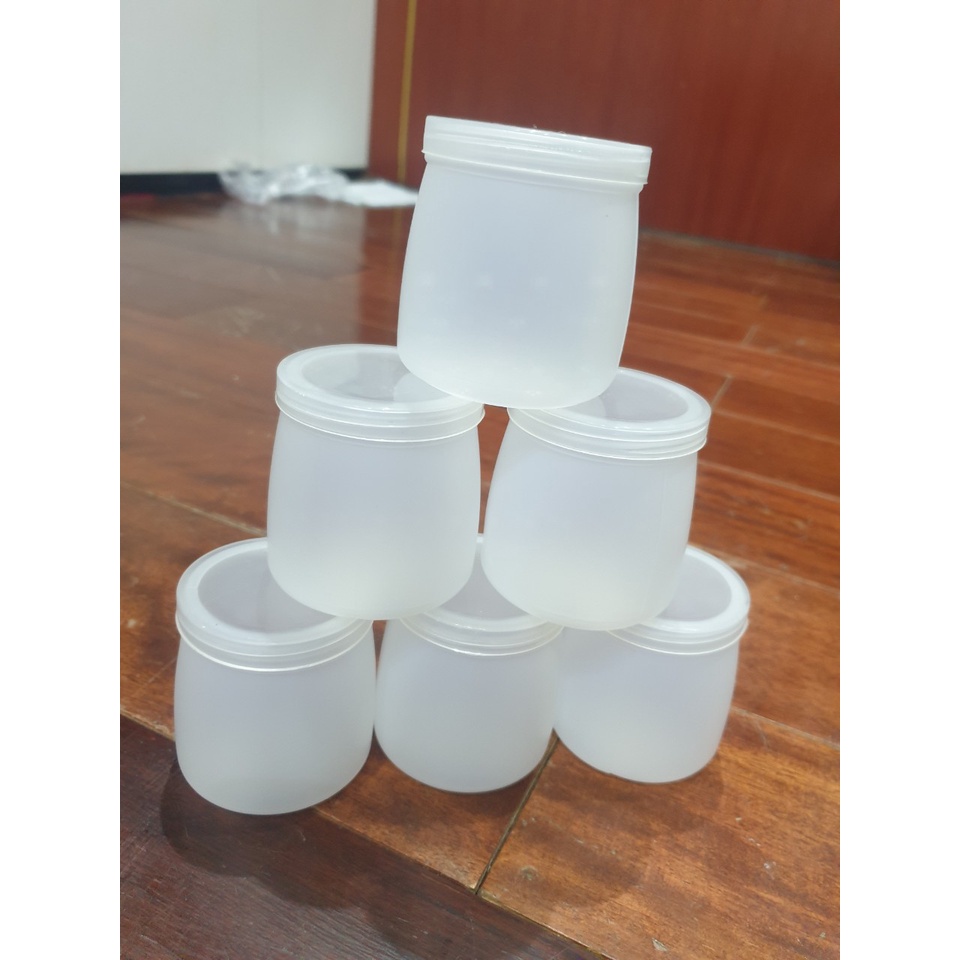 Hũ đựng sữa chua 140ml nhựa nguyên sinh hdpe zin 100%