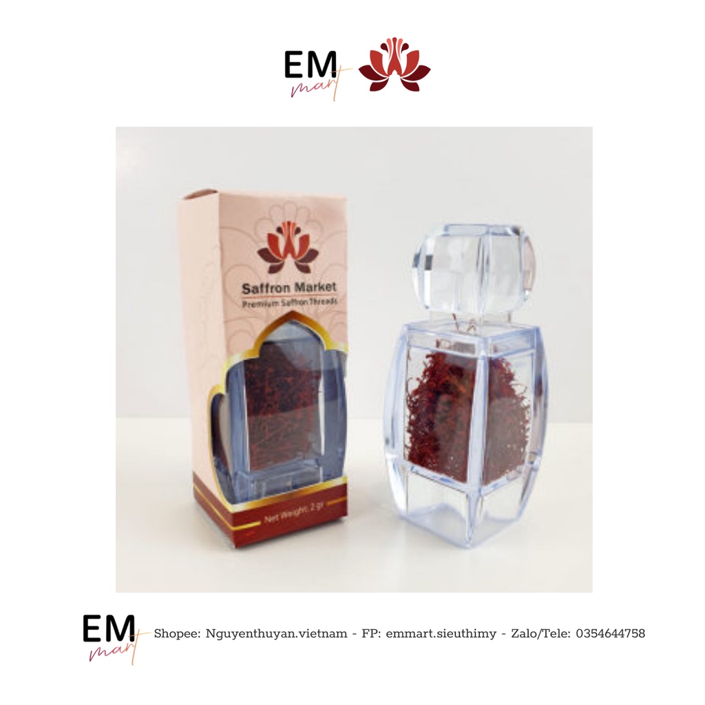 Nhụy hoa nghệ tây Saffron Market - Premium Saffron Threads 2gram