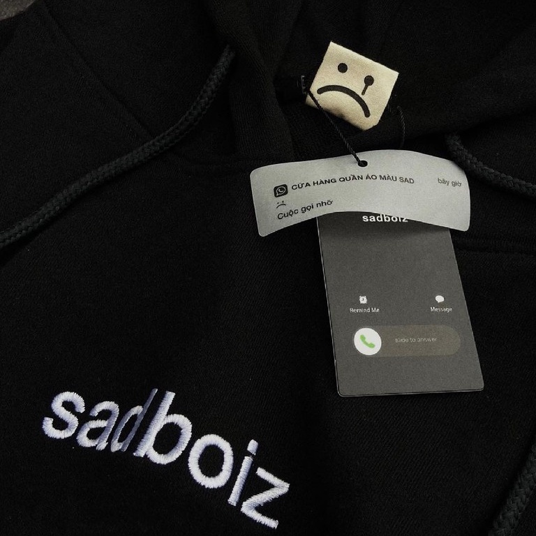 Áo hoodie SADBOIZ Signature Black