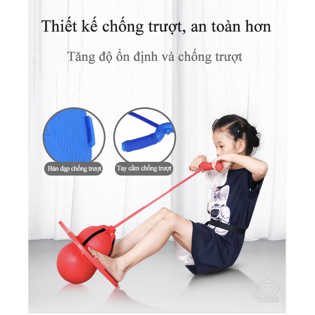 Bóng nhún nhảy tăng cường thể chất phát triển chiều cao cho bé từ 7 tuổi Vitality Ball (Blue)