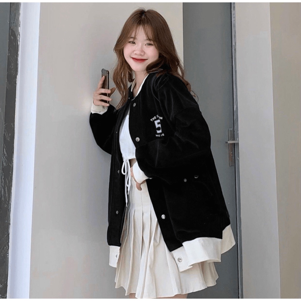 (FREE SHIP) ÁO KHOÁC NỮ  CHẤT LIỆU KAKI NHUNG CAO CẤP HỌA TIẾT 57 THÊU THỜI  ĐẸP TINH TẾ VALENTINA