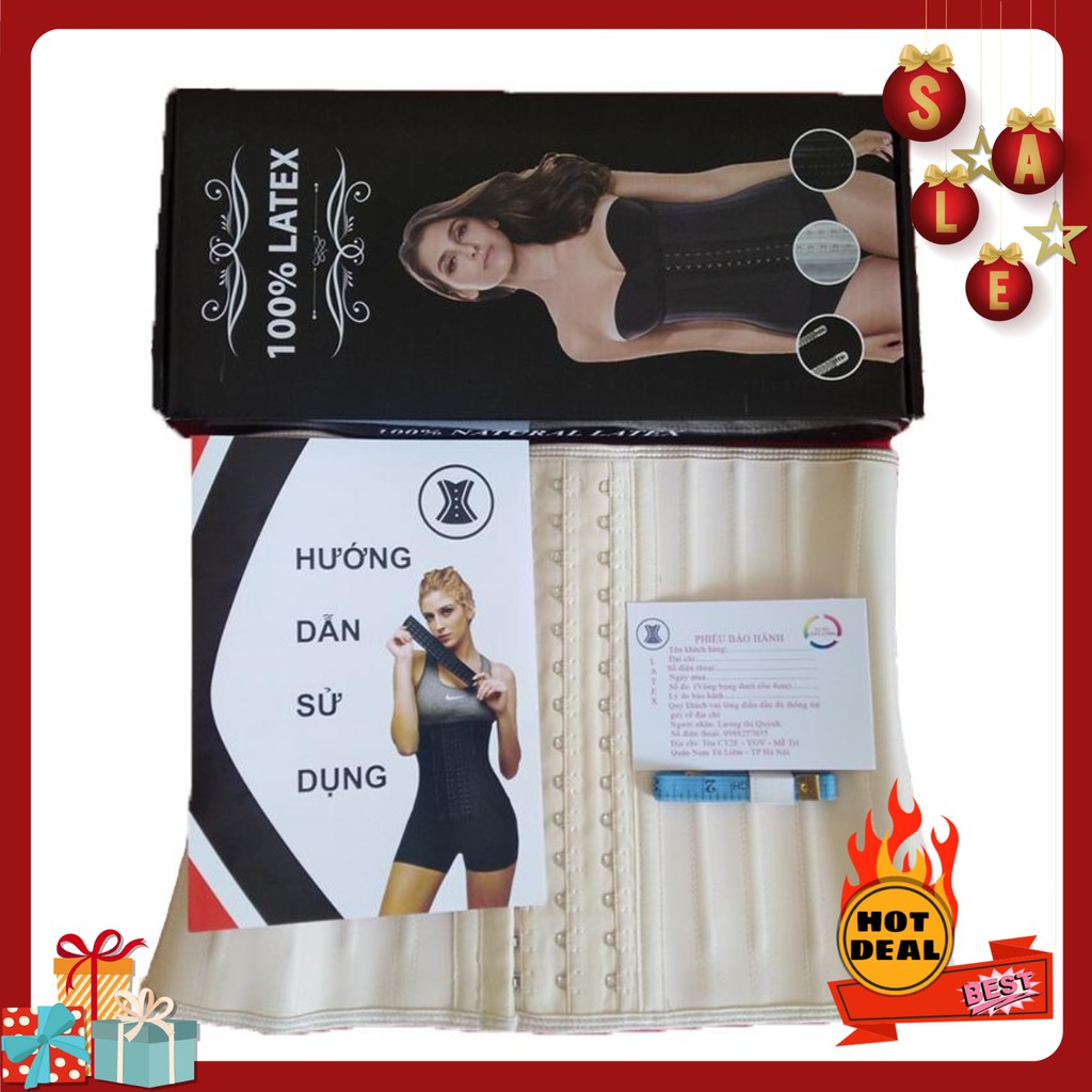 [HÀNG ITALY] Combo Đai Latex 25 xương 25cm+ Thanh Nối Tăng Size, Đai Nịt Bụng Giảm Mỡ (Dành cho người cao <= 1m65) | BigBuy360 - bigbuy360.vn