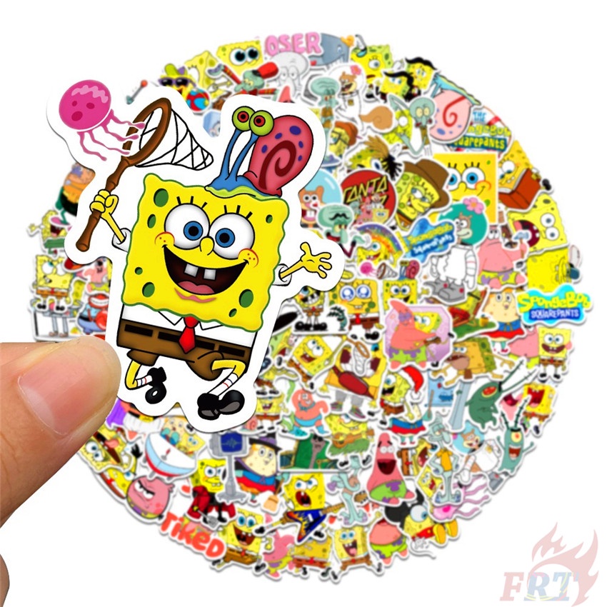 100Pcs/Set ❉ SpongeBob SquarePants Series C Stickers ❉ DIY Fashion Waterproof Decals Doodle Stickers