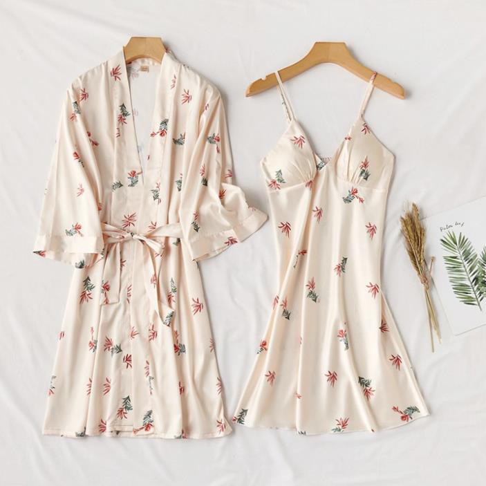 [HÀNG CAO CẤP] Áo choàng hoa kimono sang trọng dễ thương áo ngủ bigsize dưới 65kg Ly Ly Shop | BigBuy360 - bigbuy360.vn
